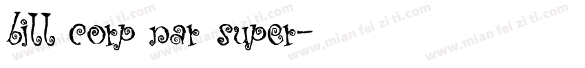 bill corp nar super字体转换